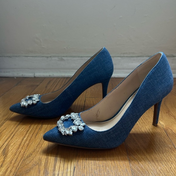 JESSICA SIMPSON - Denim and Rhinestones pumps - Picture 3 of 4